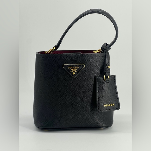 Prada Handbags - Prada Panier Saffiano Leather Bucket Bag